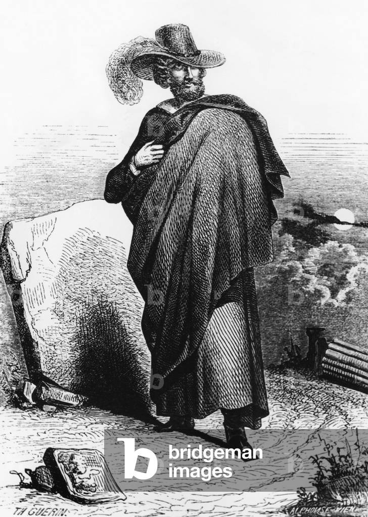 Tristan L'Hermite (1601-1655) French poet and playwright, engraving