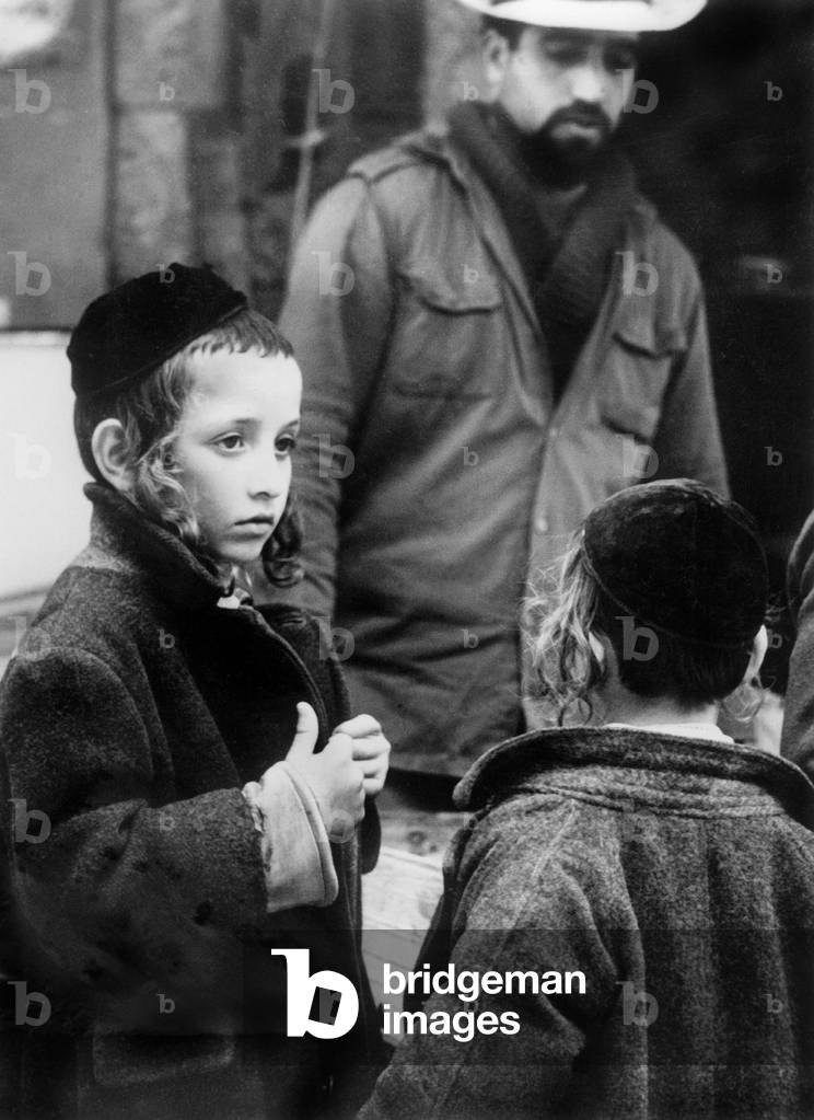 Two children in Mea Shearim area in Jerusalem, Israel January 1962