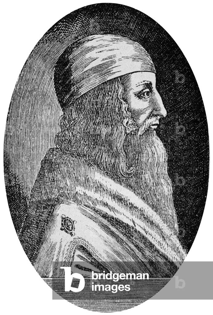 Aristotle (384-322 BC) greek philosopher, engraving