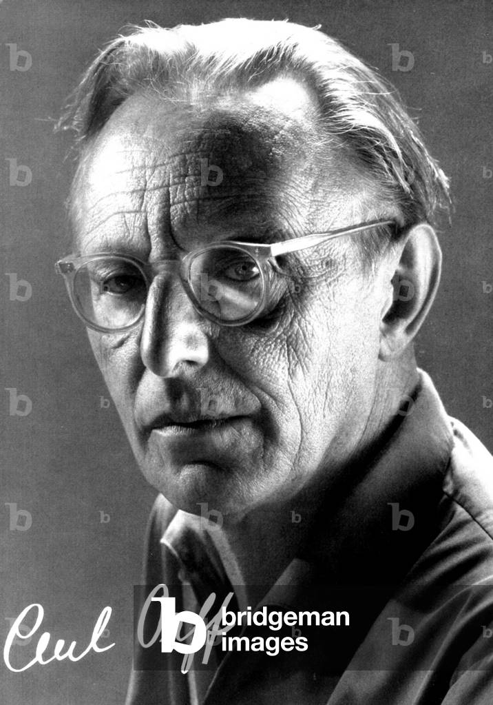 Carl Orff (1895-1982) German composer, famous for adaptation of Carmina Burana (1937) here c. 1950