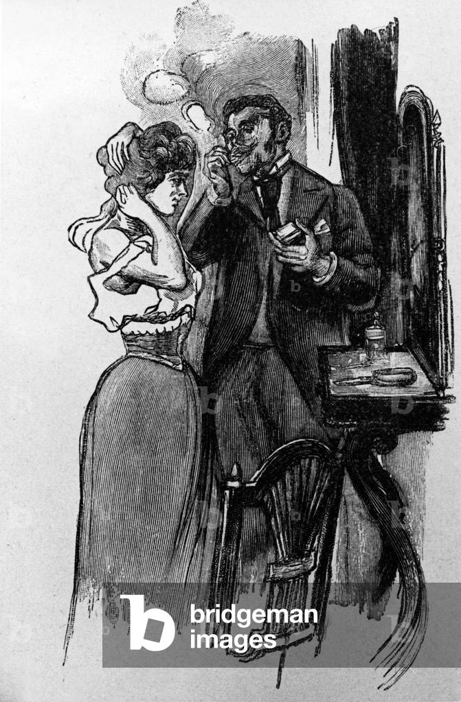 La dot by Guy de Maupassant, drawing by Pierre Georges Jeanniot (1848-1934)