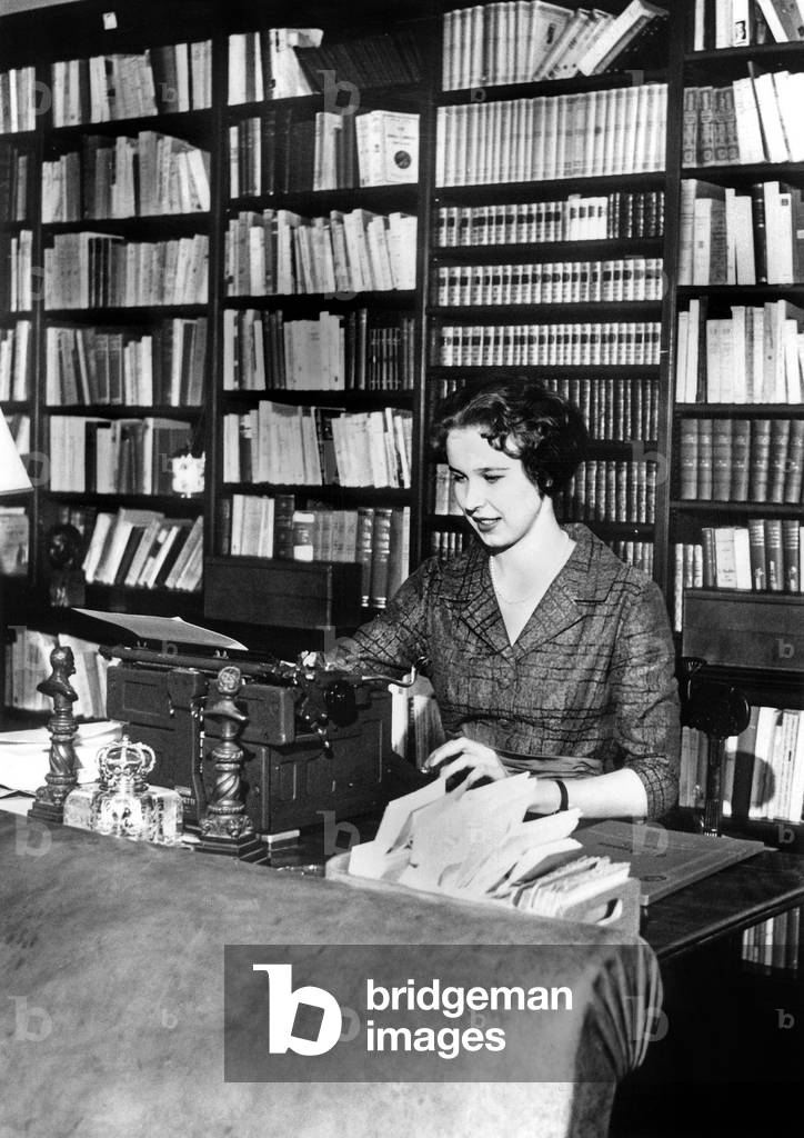 Princess Maria Gabriella of Savoy , daughter of King  UmbertoII of Italy, here February 1959
