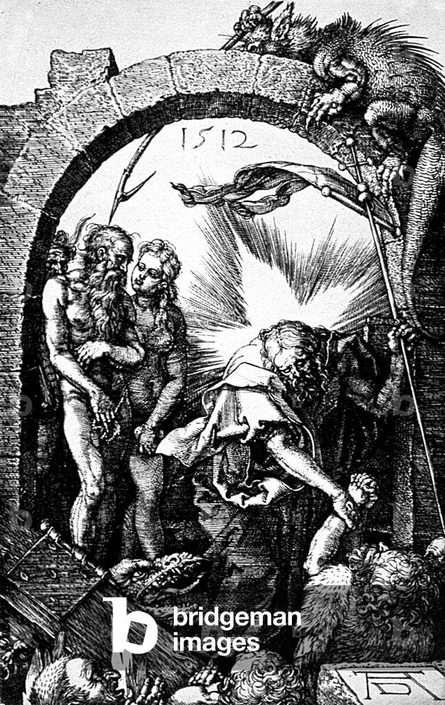 descent into limbo, engraving by Albrecht Durer(1471-1528), 1512