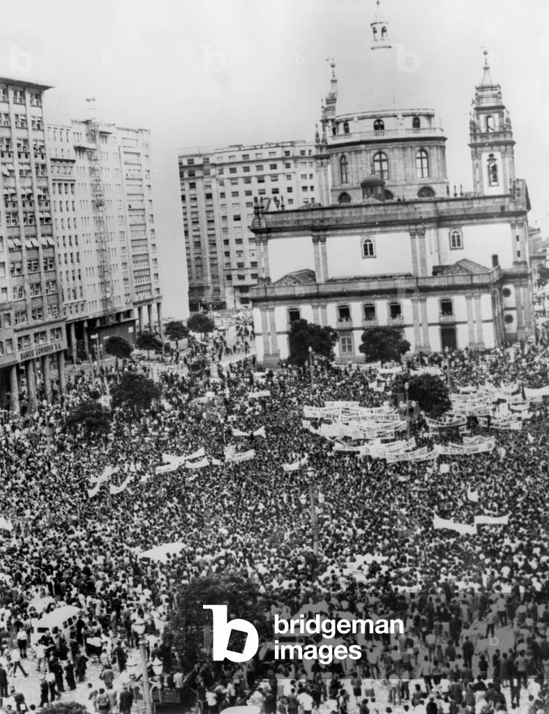 demonstration of one million women in Rio of Janeiro in Brazil on April 6, 1964 for democraty