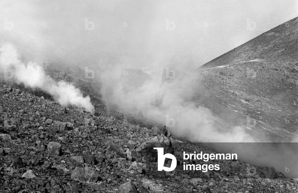 The Stromboli (volcano), Aeolian Islands, Italy, June 1949