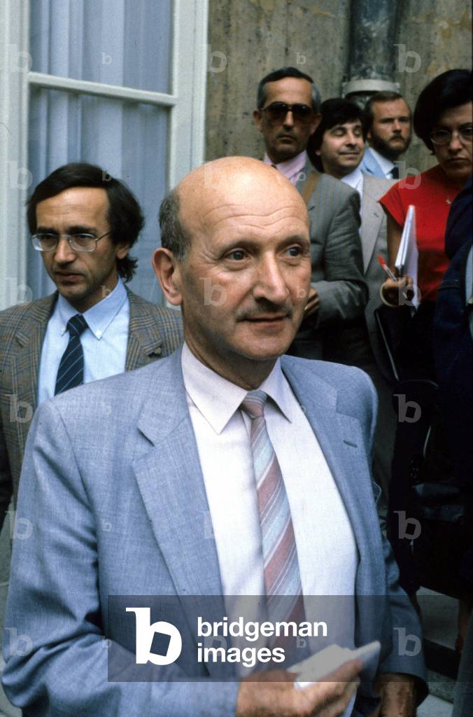 Henri Krasucki General secretary of CGT (French trade union) in Matignon in 1984