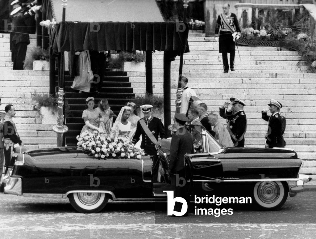 Wedding of Princess Paola and prince Albert II of Belgium July 02, 1959 in Brussels