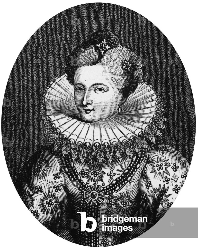 Leonora Galigai (1568-1617) foster sister of Marie de Medicis, wife of Concino Concini, engraving