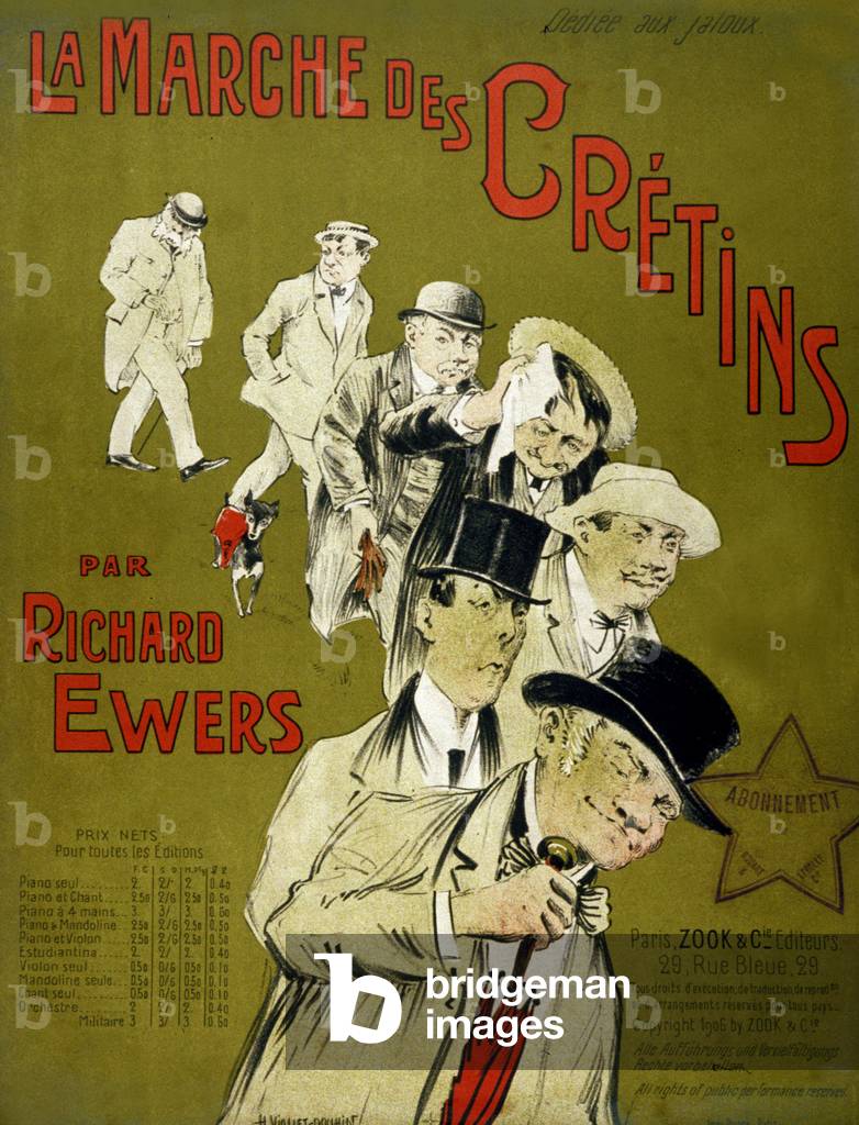 Sheet music cover: Richardewers's Marche des cretins