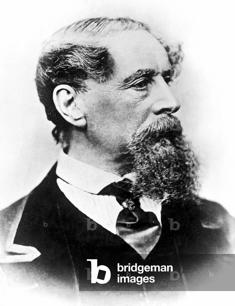 Charles Dickens (b/w photo)