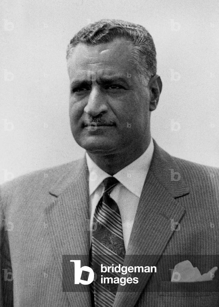 Colonel Abdel Nasser (1918-1970) at his arrival in Addis Ababa's airport the 19th August 1965 88964PL
