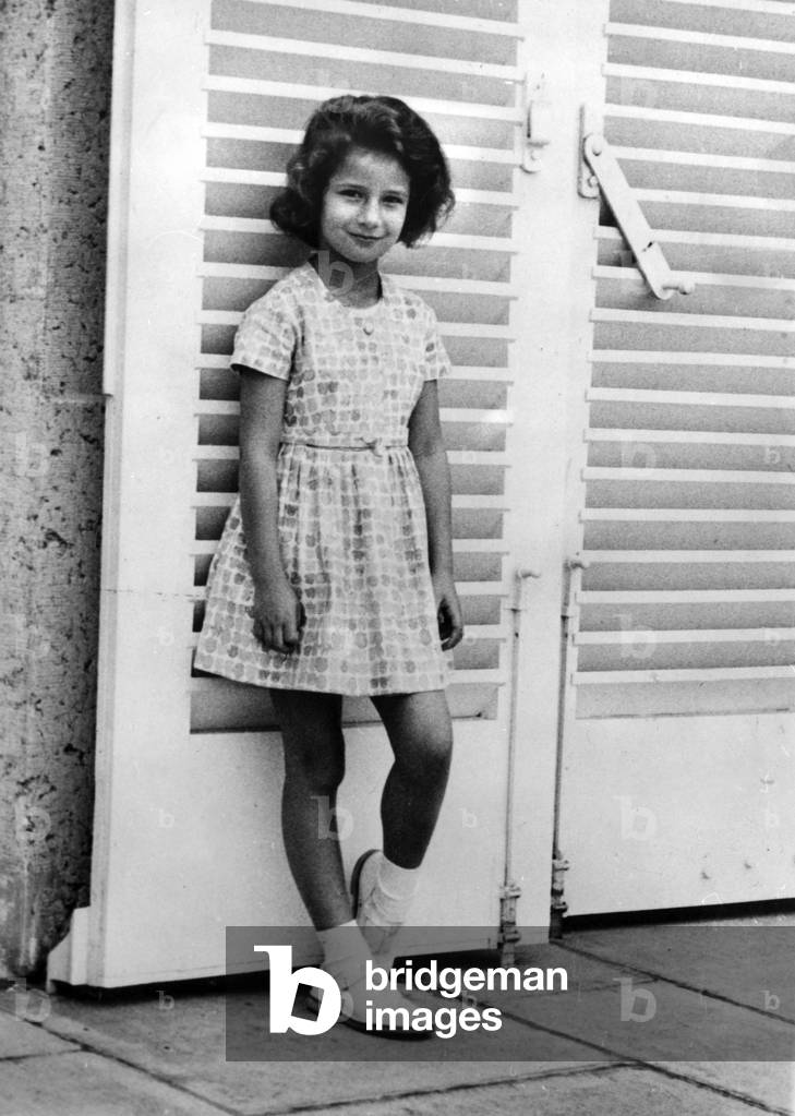 Princess Marie-Esmeralda of Belgium (daughter LeopoldIII of Belgium and Liliane-of-Rethy, and half-sister of Baudouin1st, born in 1956) a few days before her 5th birthday September 28, 1961
