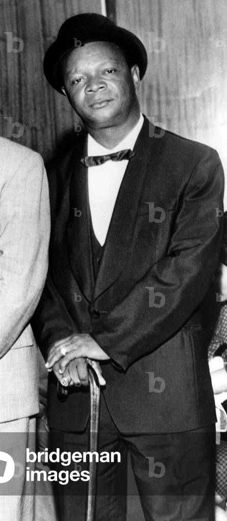 President of Central African Republic Bokassa in airport before going to Tananarive June 27, 1966