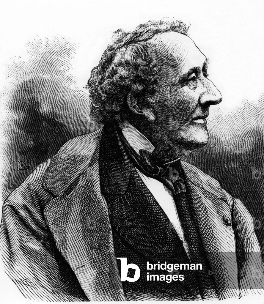 Hans Christian Andersen (1805-1875) danish writer, engraving