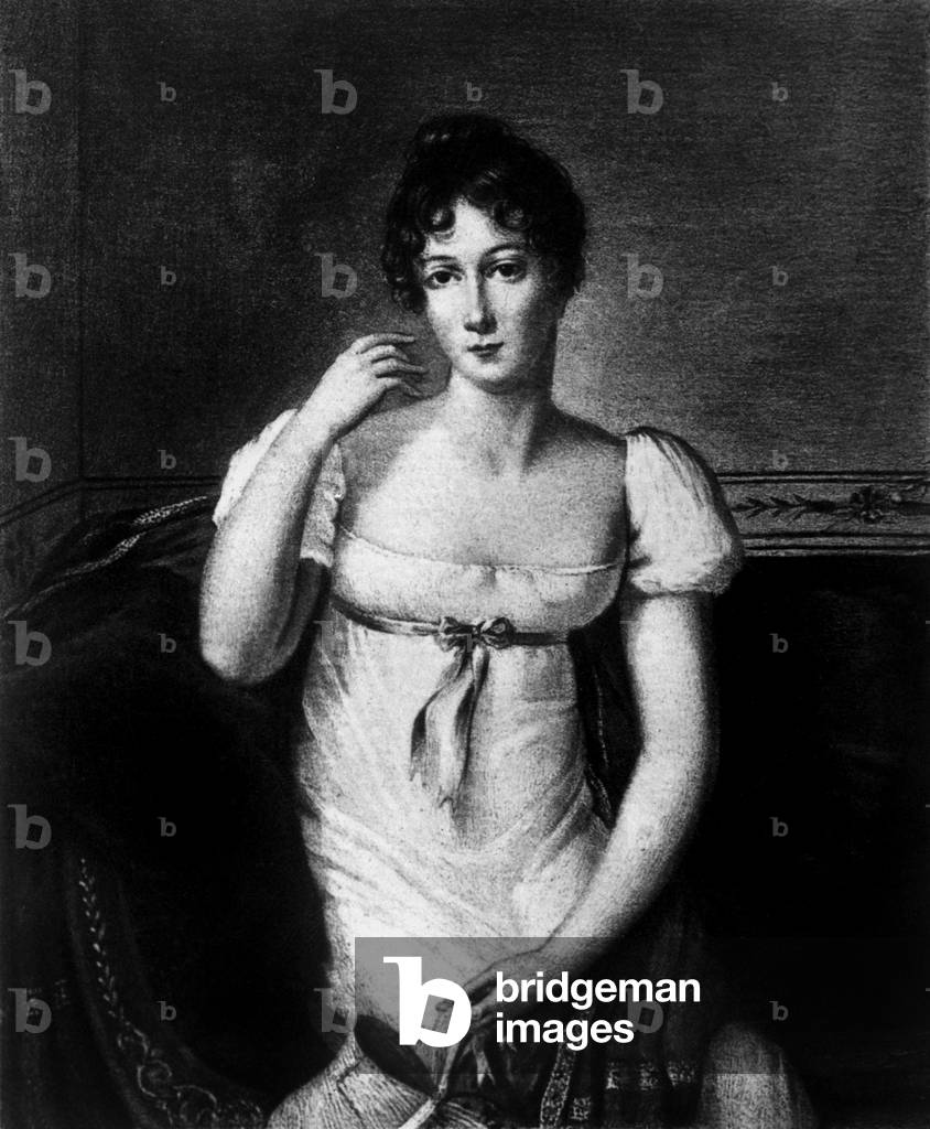 Elisabeth Francoise Dillon aka Fanny, count Bertrand's wife, engraving