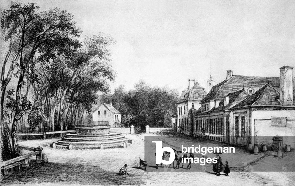 The Bath Spa, Hydrotherapy Hospital, Vichy, France, 1839 (engraving)