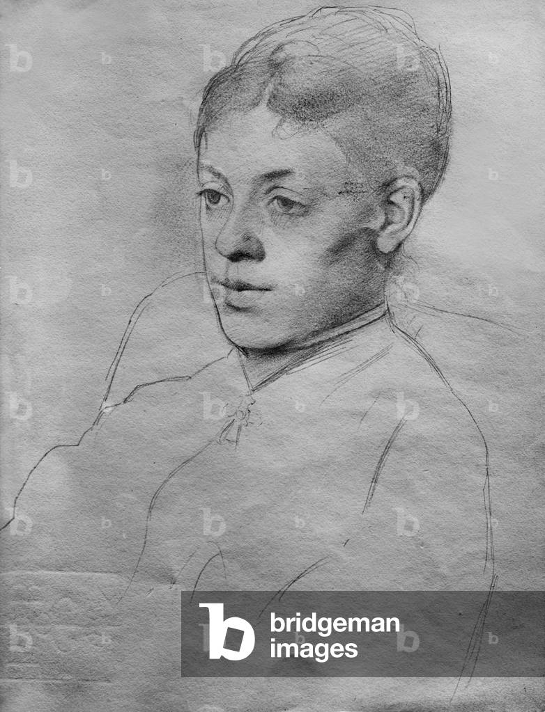 Drawing by Edgar Degas (1834-1917), French painter and sculptor. Mlle Malo, c.1877.