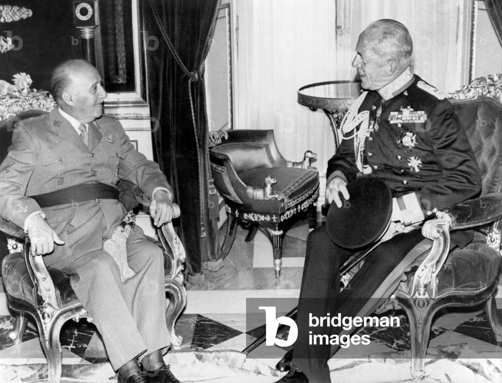 King Paul 1st of Greece with General Francisco Franco December 03, 1963