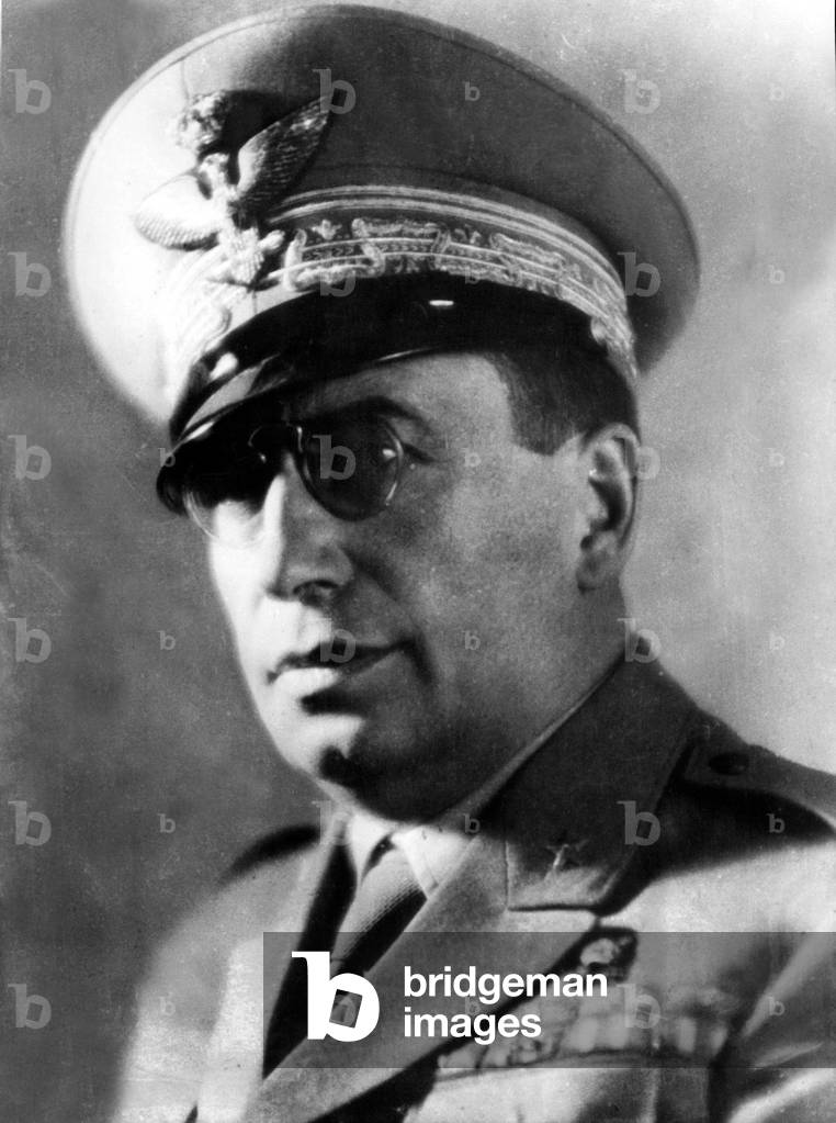 Le General Mario Roatta 1887-1968 chef de l'armee italienne en Croatie , vers 1941 - chief of the Chief Staff of the Italian army in Croatia c. 1941