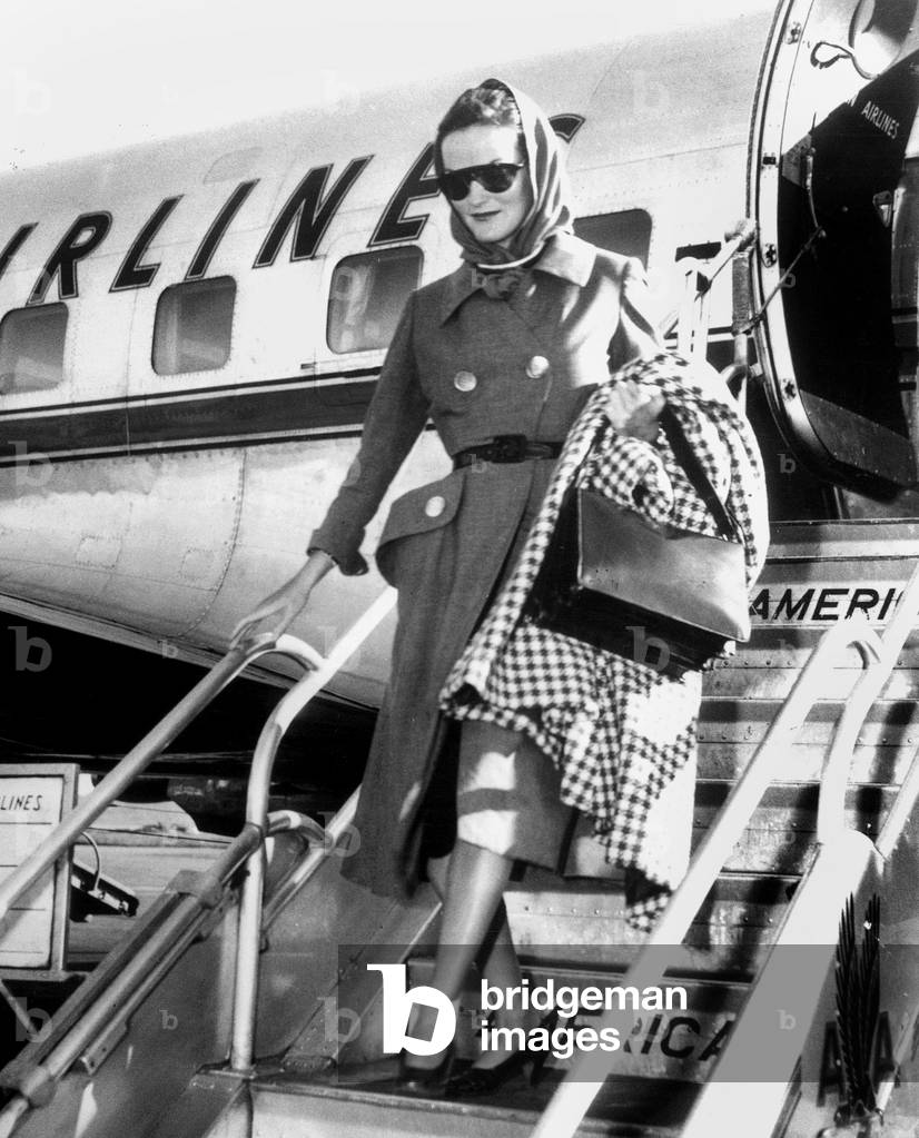 Doris Duke arriving in the United States October 12, 1966