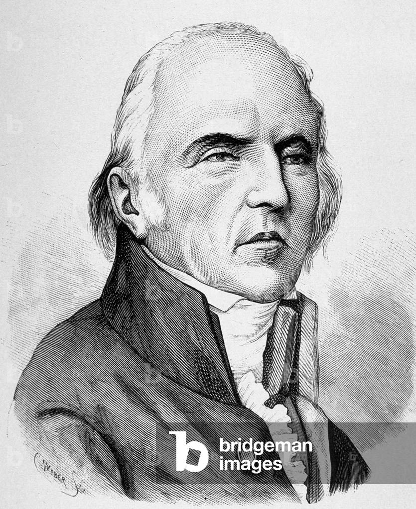 Jean-Baptiste Lamarck (1744-1829) French naturalist, engraving