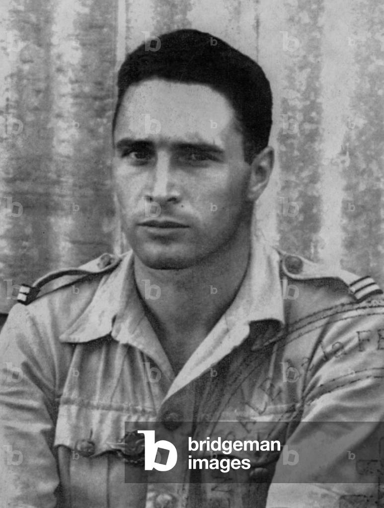 Alberto Preziosi in 1941 at air base of Solenzara in Corsica (he May be the father of Colonel Mouammar Kadhafi)