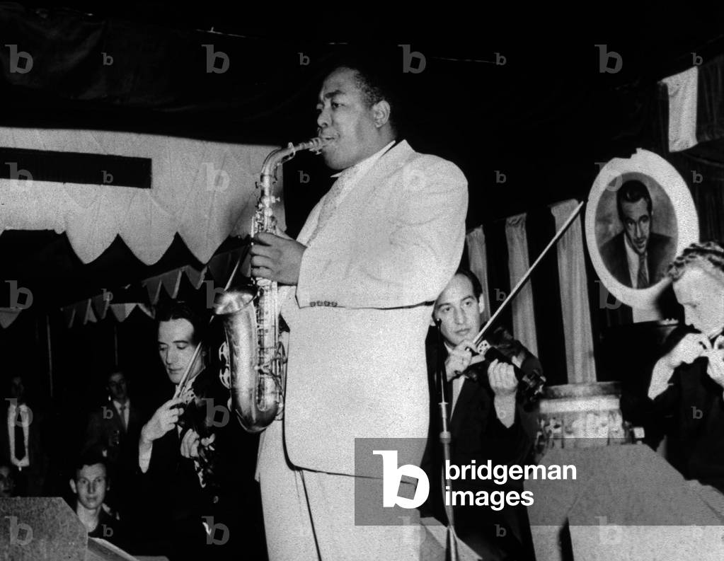 Charlie Parker  during a concert at Birdland in New York, 1950 (photo)