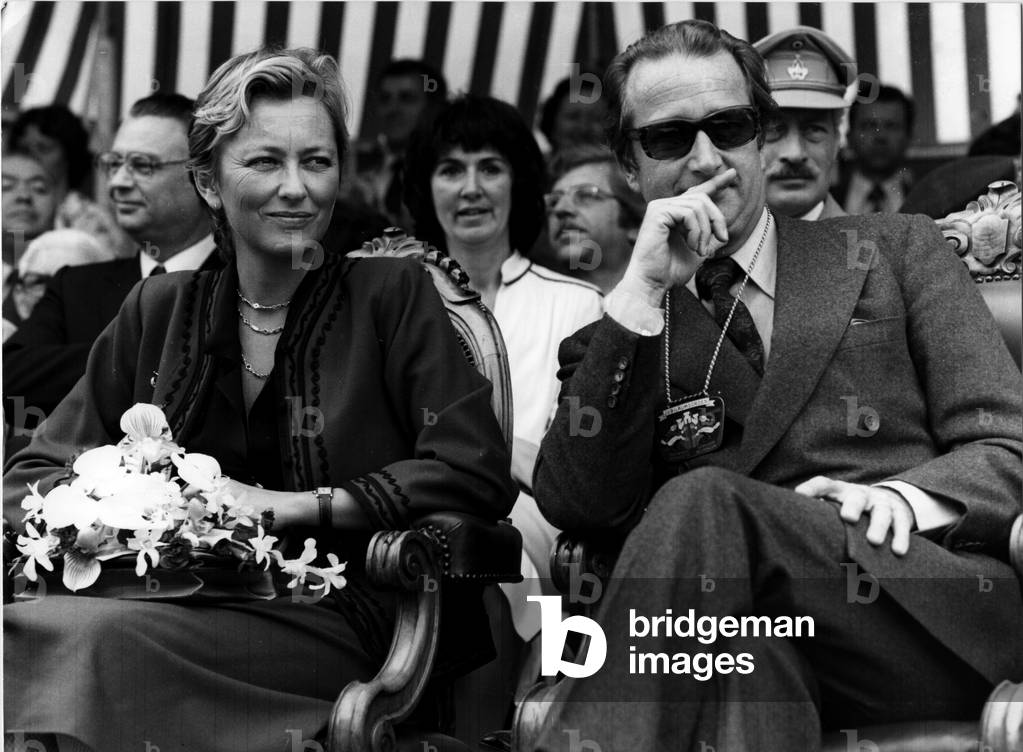 Prince of Liege Albert (future King  of Belgians Albert II) and his wife Princess Paola (future queen) during festivities for 150th anniversary of Belgium, September 1980 in Brussels