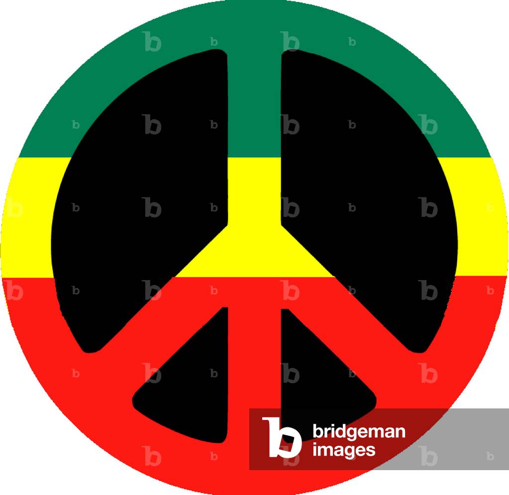 Peace and Love symbol, Rasta colour