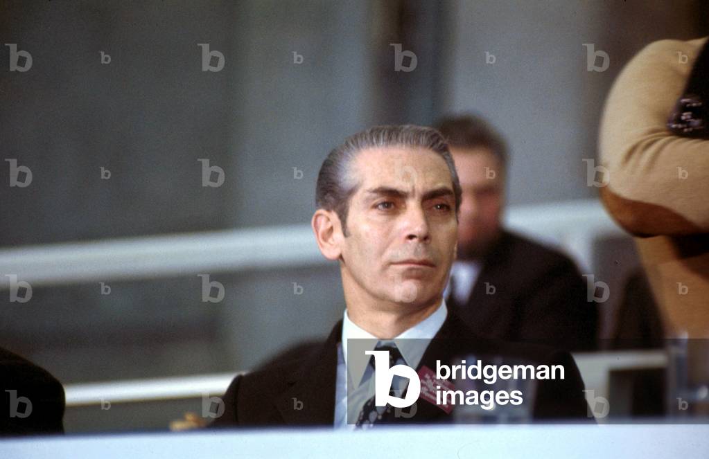 French politician Robert Fabre during General left-wing meeting December 02, 1972