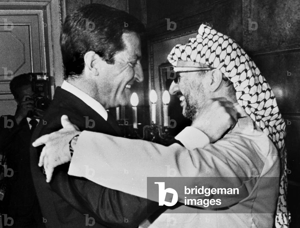 Adolfo Suarez Gonzalez and Yasser Arafat, September 21, 1979 in Madrid