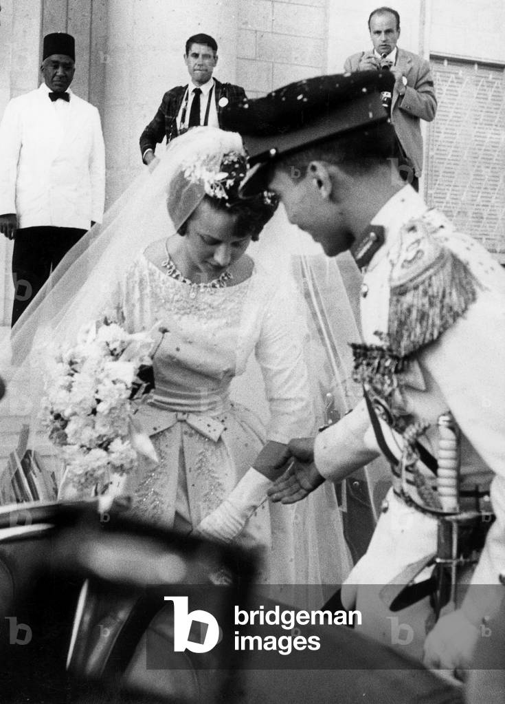 Wedding of Antoinette Avril Gardiner now called Muna and King  Hussein of Jordan in Ammon May 26, 1961