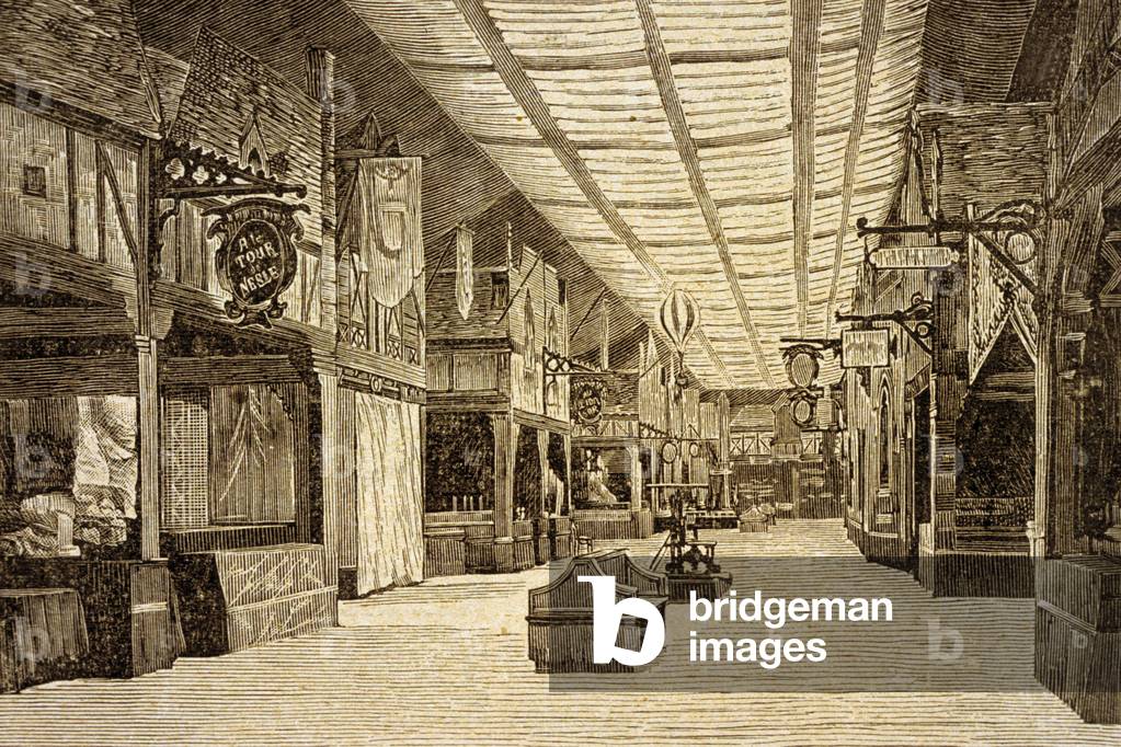 The Bazar de la Charité in Paris before the fire on May 4, 1897 (litho)