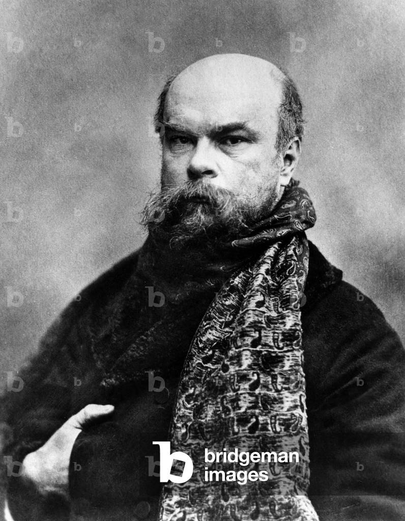 Paul Verlaine (1844-1896) c.1893 (b/w photo)