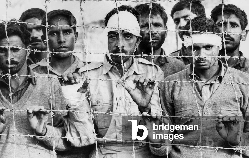 End of the Bangladesh war December 1971 : in Kashmir pakistani prisoners from hindu resistants Mukti Bahini fighting to liberate East Pakistan from muslim occupation