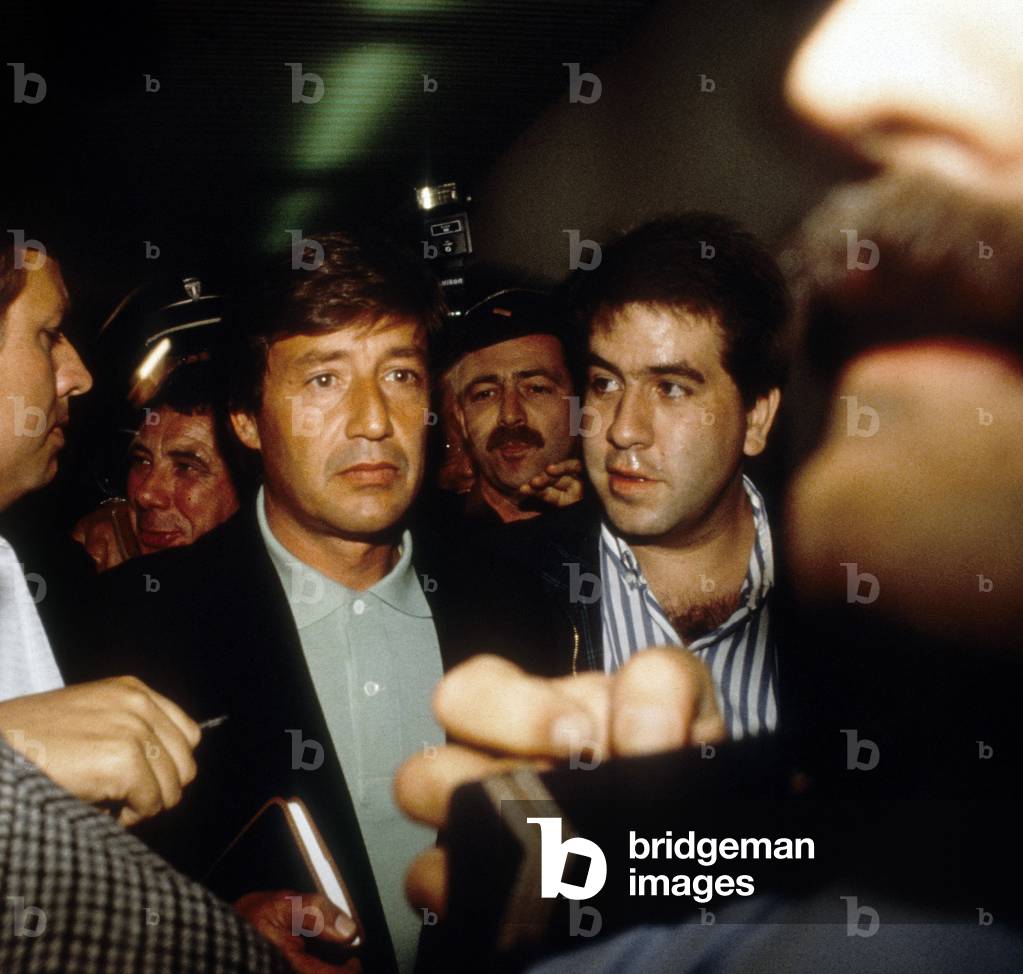 Patrick Sabatier during his trial in the court of Nanterre prosecuted for complicit in fraud after the passage in his show “Si on se said tout” of a mage who was pretending to cure AIDS and cancer here in September 1993