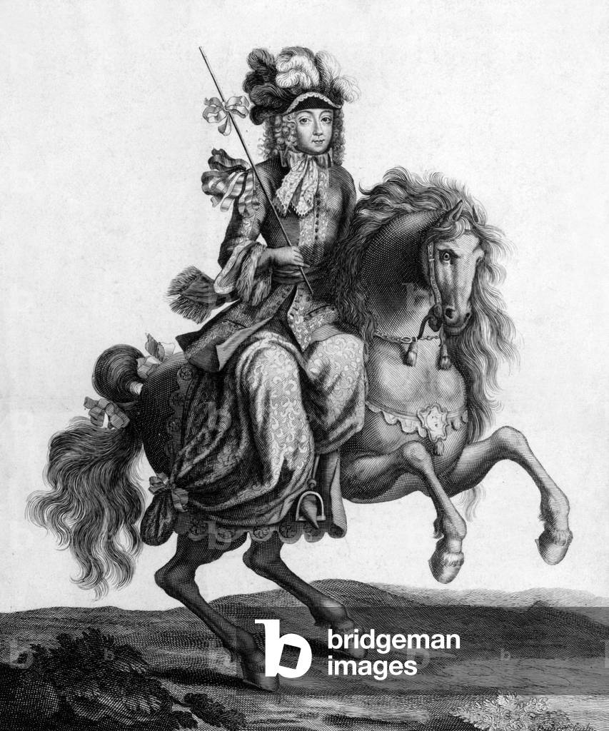 Elisabeth Charlotte of Bavaria (1652-1722) nicknamed Liselotte, Princess of the Palatinate, in 1671 she became the Duchess of Orleans, second wife of Duke PhilippeOfOrleans, engraving