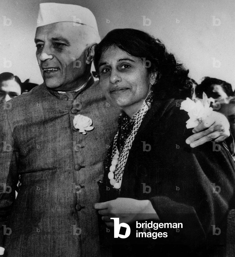 Nehru and Indira Gandhi, 1962 (photo)