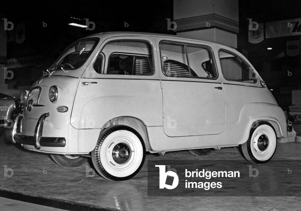 International Motor Show in Earls Court, London, October 1956 : a car : Family Fiat