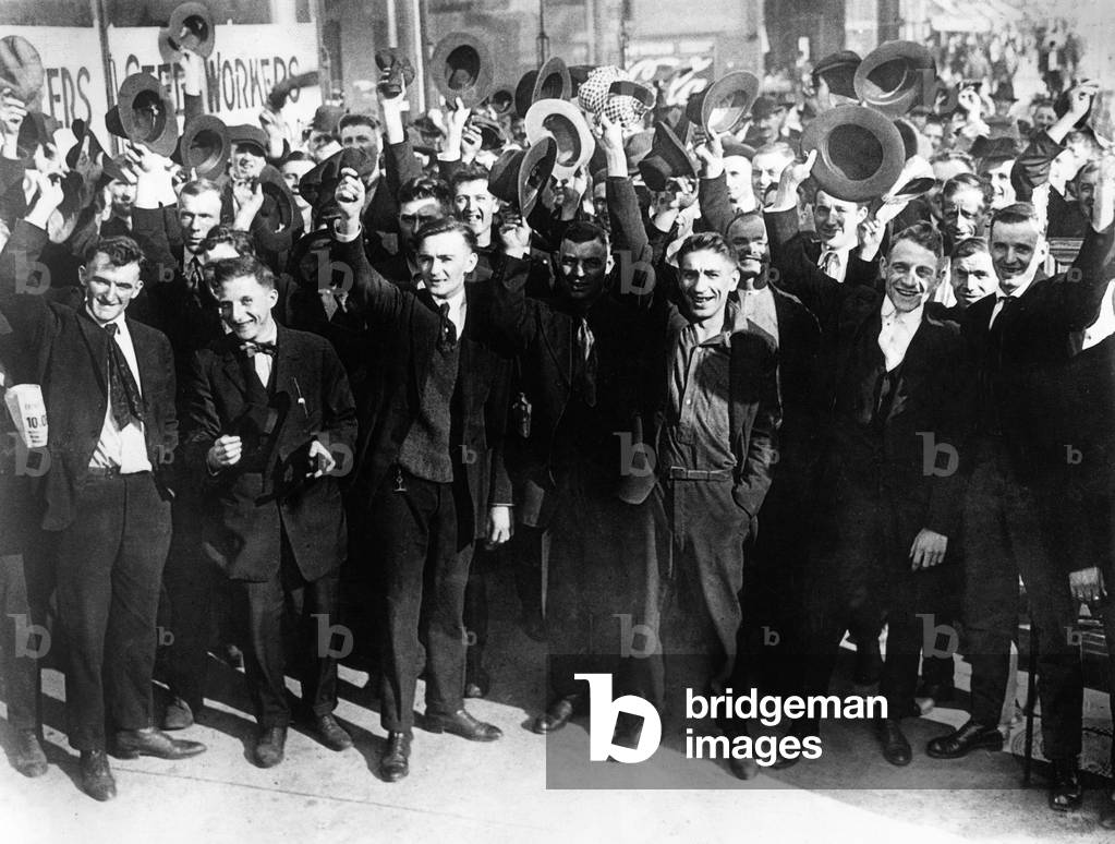 Strike of steel workers in Pennsylvania, autumn 1919 (strikes lasted from September 1919 to January 1920)