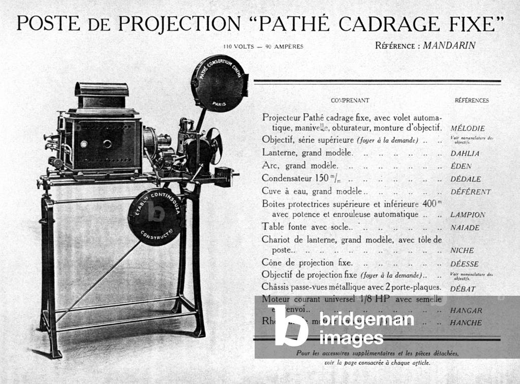 Projection station Pathe Framing Fixed Mandarin type