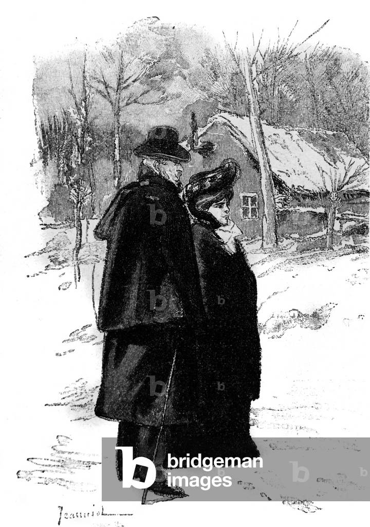 Boule de Suif by Guy de Maupassant, drawing by Pierre Georges Jeanniot (1848-1934)