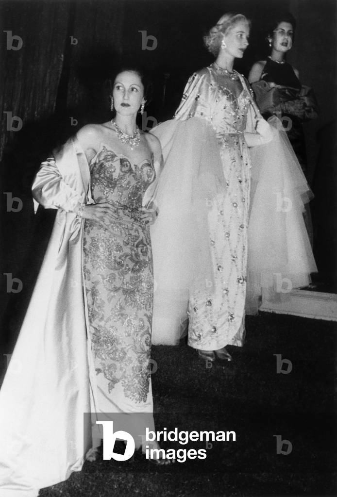 Mrs Claude Arpels, who married the famous French jeweller, at the Waldorf Astoria ball, New York, December 16, 1952