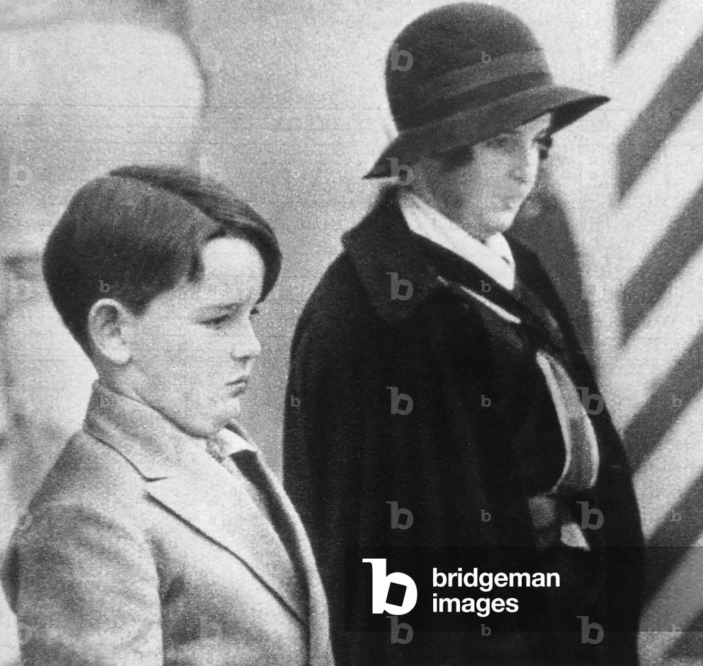 Prince Rainier III of Monaco, as a child, with his sister Antonietta c. 1933