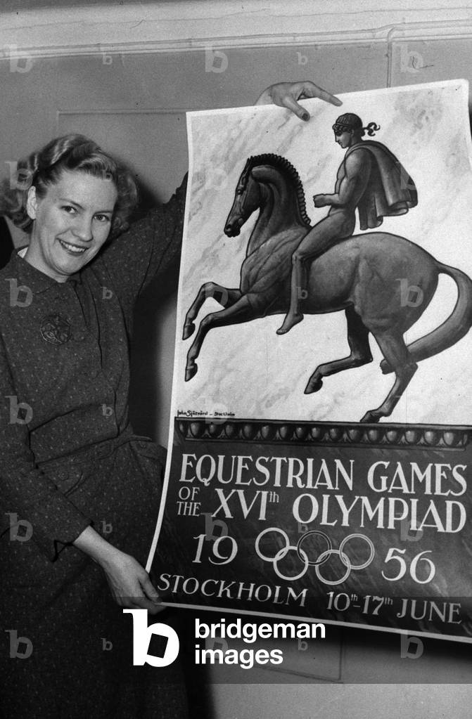 Poster for the Equestrian Games, XVI. Olympiad 1956, held in Stockholm (photo)