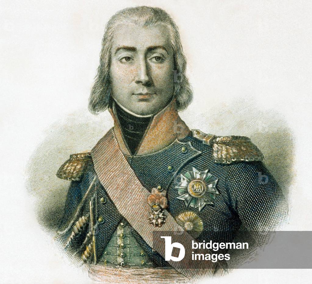 Jean Baptiste Bessieres (coloured engraving)