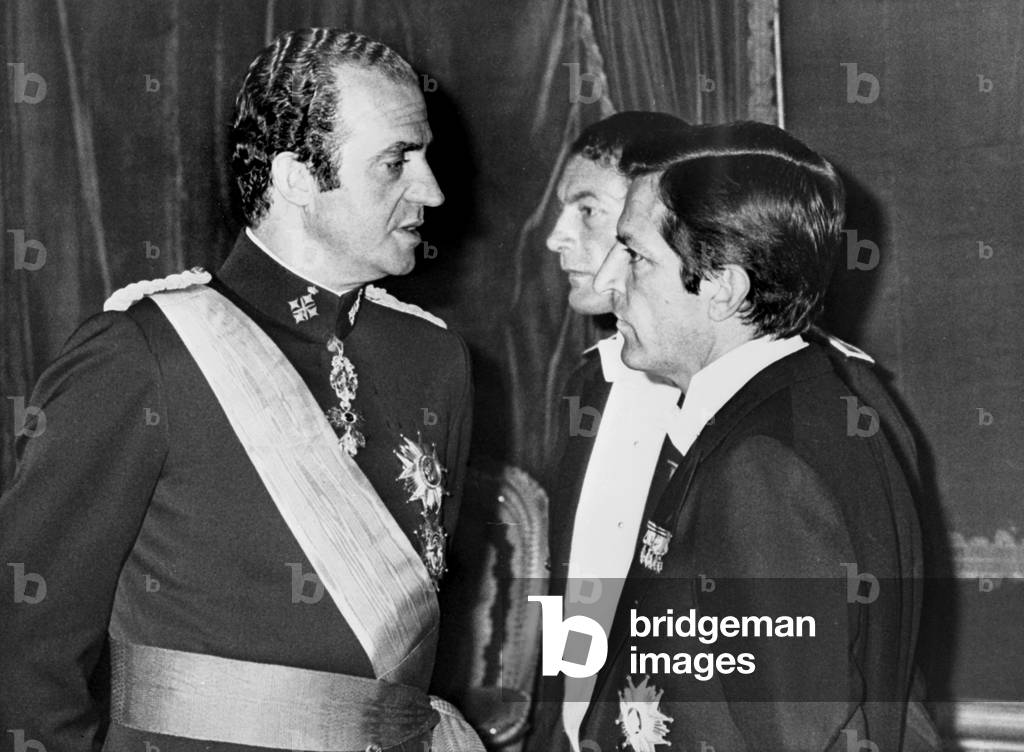 King Juan Carlos 1st of Spain and Adolfo Suarez in Madrid, July 3, 1978