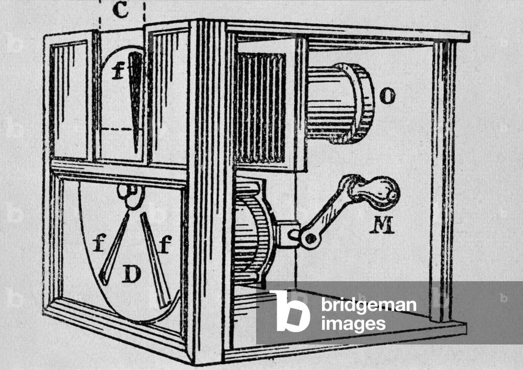 chronophotography, invented by Etienne Jules Marey  in 1882, engraving