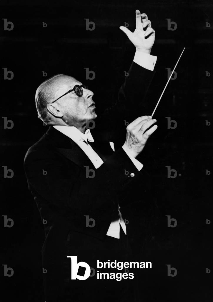 Igor Fiodorovitch Stravinski (1882-1971) russian composer and conductor, 1950s (photo)