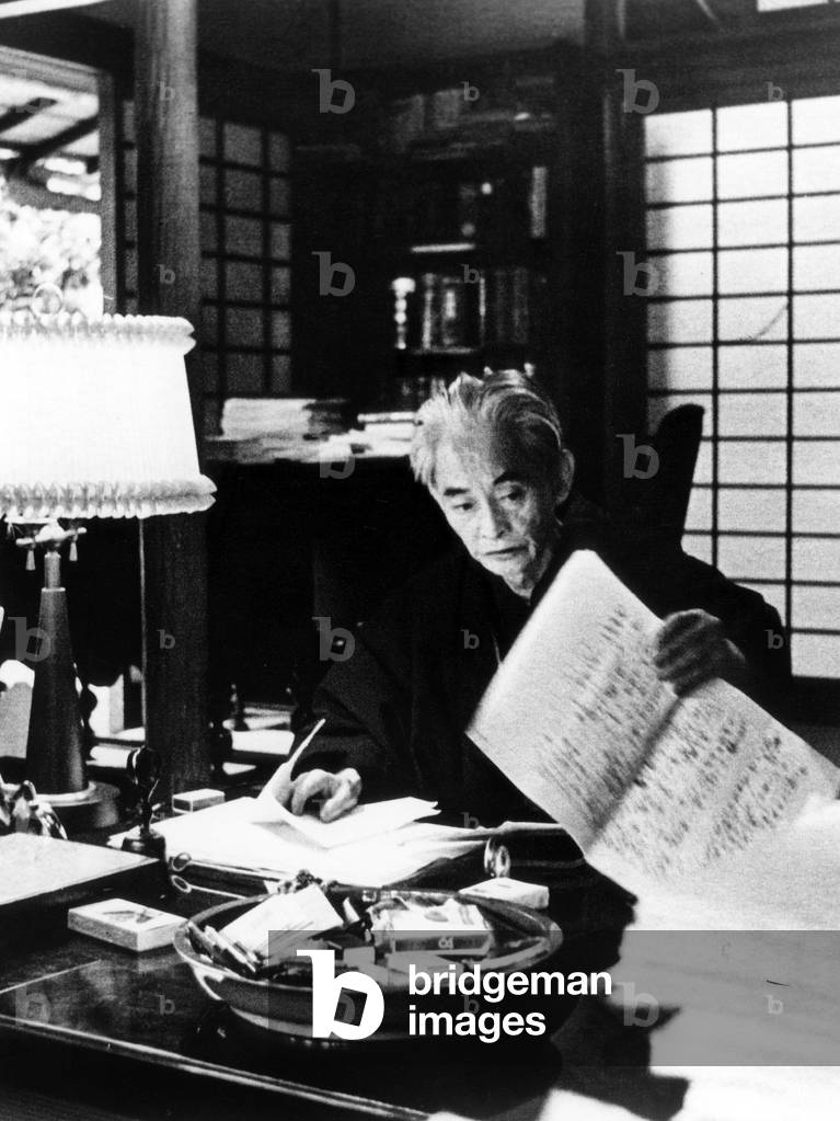 Yasunari Kawabata (1899-1972 ) receives the Nobel prize of literature 1968 here Kawabata in his study October 17, 1968